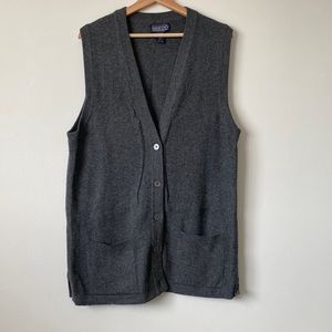Lands’ End Grey Cashmere Vest